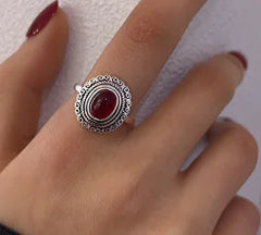 Natural Stone Fidget Spinner Rings for Stress Relief