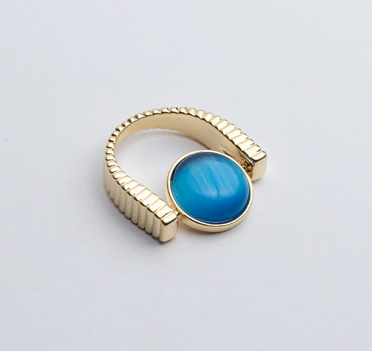 Natural Stone Fidget Spinner Rings for Stress Relief