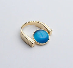 Natural Stone Fidget Spinner Rings for Stress Relief